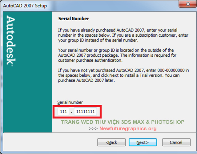 autocad 2007 serial number free